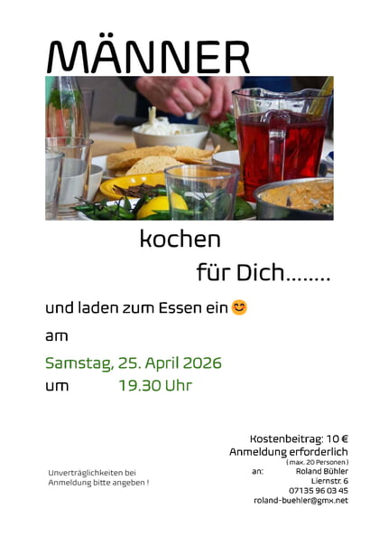 Männer kochen für dich